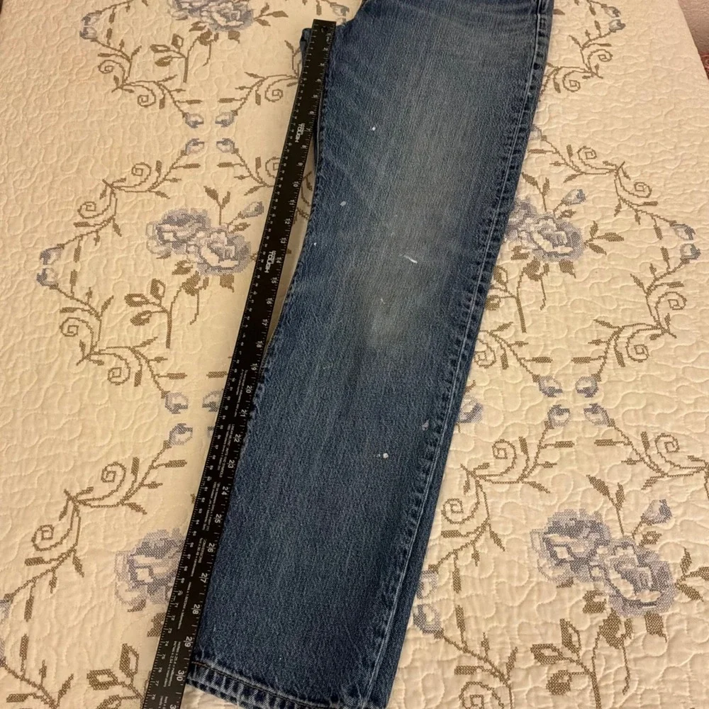 Levi's 501 Original Fit Jeans Mens 29x32 Blue Good Distressed Paint Splatter